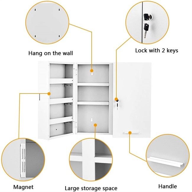 Emergency First Aid Wall Cabinet For Medical Content