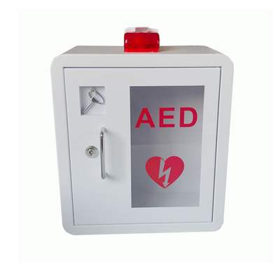 O metal branco interno universal alarmou o armário de parede do desfibrilador do AED