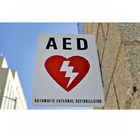 AED sinal liso da parede de 2 da maneira marcada, sinal de 90 graus de AED 254x177mm