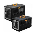 Caixa de viagem da gaiola do cão da caixa portátil plástica dobrável do animal de estimação do portador do voo do curso do animal de estimação