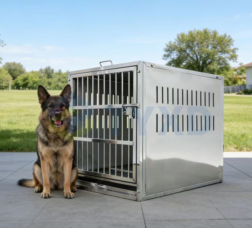 Gaiola para Cães em Aço Inoxidável TYXD Tipo de Montagem Caixas de Metal para Animais de Estimação