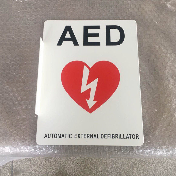 AED sinal liso da parede de 2 da maneira marcada, sinal de 90 graus de AED 254x177mm