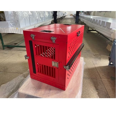 40" vermelho o cão de alumínio prendem a caixa de cão dobrável da dobradura da caixa do canil do cão do curso